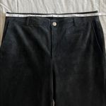 Lilly Pulitzer Vintage Suede Leather Wide Leg Pants Womens Sz 10 Black Western Photo 5