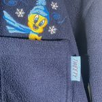 Looney Tunes Tweety Bird Fleece Shirt Jacket Womens Small Embroidered Cartoon Blue Photo 2