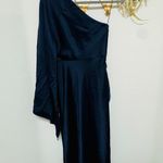 Significant Other Kelsie Gown Maxi Dress in Midnight Dark Navy One Shoulder Sz 2 Blue Photo 5