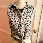 XTaren Tie-Front 💀 Skull Blouse: Sz XS/S Photo 0