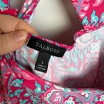 Talbots  Effortless Jersey Medallion Open
Back Dress Small Pink Paisley Preppy Photo 4