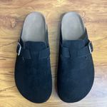Universal Threads Universal Thread Black Clogs Mules Size 8 Slip On Faux Suede NEW Photo 1