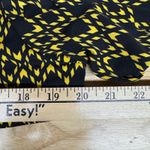 Susan Graver  Blouse M Geometric‎ Tie Neck Long Sleeve Black Yellow Top Photo 11
