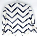 Paperwhite Chevron Open Jacket White Blue Gold Size 4 Photo 4