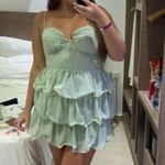 Pretty Little Thing NWOT Retail $80  Mint Green Ruffle Dress Photo 1
