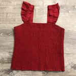 Old Navy Red Scrunched Boho Top Tank Shirt Womens Medium Photo 0