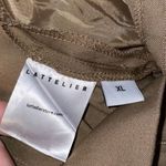 Lattelier High Waisted Pleated Pants Size XL Brown Photo 3