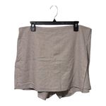 Old Navy NEW High Waist Faux Wrap Linen Blend Mini Skort Size XL Neutral Photo 2