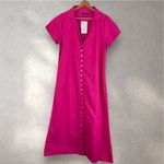 LA PLAGE Alex Poplin Button Down Maxi Long Dress Cabaret Pink Sz M‎ NWT $278 Size M Photo 1