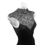 Kaitlyn  Black Floral Lace Sleeveless High Neck Backless Bodysuit Tank Top Size S Photo 2
