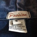 Vintage Y2K Passion Women’s blue Denim‎ Jacket silver Bling flowers size Small Photo 7