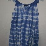By Together  S Blue White Tie Dye Babydoll Top Photo 0