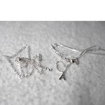 Source Unknown NIB Dainty Delicate 2 Silver Tone Link/Snake Chain Letter "A" 16"/18"  Necklaces Photo 1