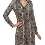 Norma Kamali Button down shirt dress in snake print 2023 stretch retro chic LG Photo 1