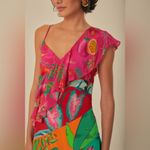 Farm Rio Mixed Flowery Ruffle One Shoulder Dress - multi - large *IR* $320 MSRP Photo 8