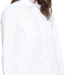 Kate Spade  White Poplin Button Down Shirt Bow Blouse Womens 4 S Preppy Career Photo 0