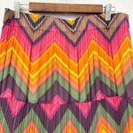 Sunny Leigh Maxi Skirt Women Medium Tiered Pleated Chevron Boho Dopamine Western Photo 3
