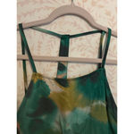Anthropologie Silky Green Tie-Dye Tank Top with Strappy Back Photo 2