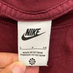 Nike swoosh burgundy boxy crop top size small Photo 4