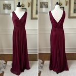 Azazie  Burgundy Grecian Style Formal Dress Gown 6 Photo 1