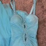 Rene Moiselle 100% Silk Beaded Dress Blue Size 4 Photo 1