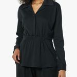 NEW TEREA Black Zoe Cinched Waist Oversized Shirt L Size L Photo 4