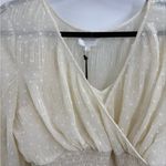 Line and Dot  revolve Kate Chiffon Overlay Top in Ivory blouse size large nwt Photo 2