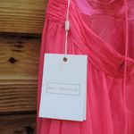 Anthropologie Mac Duggal Ruffle Tiered Cut Out Chiffon Gown 67911 Hot Pink Size  4 Photo 13
