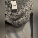 LNA  Marled Knit Cotton Oversized V-Neck Pearl Button Cropped Cardigan NWT Photo 8