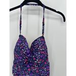 Shore Shapes Swimwear One Piece Bathing Suit Women 16 Purple Floral Skirt Cinch Photo 3