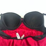 Ambrielle Satin Babydoll Dress Size Small Velvet Chemise Christmas Holiday Party Photo 3