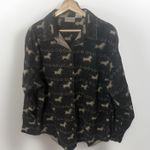 Coldwater Creek Vintage  Horse Print Shirt Black Equestrian Westerncore Cowgirl Photo 0