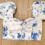 The Sang  Bleached Set- Crop Top & Shredded Shorts Photo 7