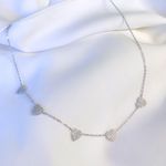 Boutique 925 Chain Dainty Pave Heart Station necklace Photo 2