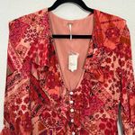 Free People NEW Lennon Dress in Primrose Red Combo Size Small Dainty Romantic Photo 9