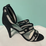 Madewell Beacon Ramona Sandal Heeled Strappy Black And Silver Sz 11 Photo 0