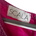 Scala  Silk Beaded Sleeveless Blouse Size Large Hot Pink‎ Photo 3