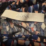 Hugo Boss  women’s long sleeve Emerie turtleneck blue/black multi color size‎ xs Photo 3