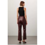 Marissa Webb Pants‎ Womens 8 Purple Red Faux Leather Kick Flare Trousers Photo 2