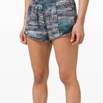 Lululemon - Hotty Hot Short Long 4" Peloton Digital Oasis Grey Multi True Navy Photo 0