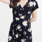Abercrombie & Fitch Womens Navy Floral Wrap Dress in Size Small Photo 0