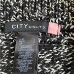 Women’s City unltd. Black and white cardigan sweater size large Photo 4
