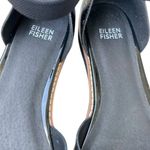Eileen Fisher Flats Size 8 Emmet Black Patent Leather Ankle Strap Back Zip Shoes Photo 9