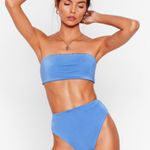 Nasty Gal Blue High Waisted Bikini Bottoms Photo 0