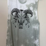 Fifth Sun Muscle Tee Women Large Boho Western Grunge Tie-Dye Festival Witchy Photo 0