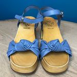 Sam & Libby  Cassia Wood Heel Sandal Blue Studded Sandals Women’s Size 8 Photo 4