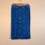 Pilcro  Blue Denim Modest Jean Skirt Womens 6 Coastal Cowgirl Western Casual Fall Photo 10