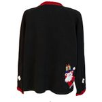 Heirloom Collectibles Peeking Santa’s Women's Ugly Christmas Sweater SZ L EUC Black Size L Photo 1