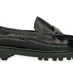 Colin Stuart  | Size 6 | Women's Lug Sole Black Leather Reptile Texture Loafer Photo 5