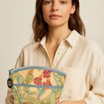 Loewe Floral/Botanical Vintage Canvas & Leather Cosmetic Bag Photo 0